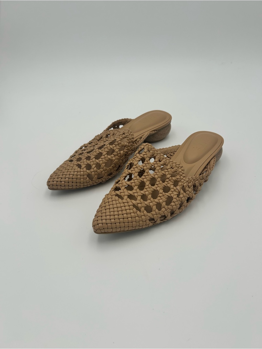 INC International Concepts Tan Pointed-Toe Jalissa Mules